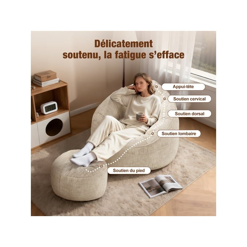 Fauteuil fixe HIAZURM CK480 Tissu blanc